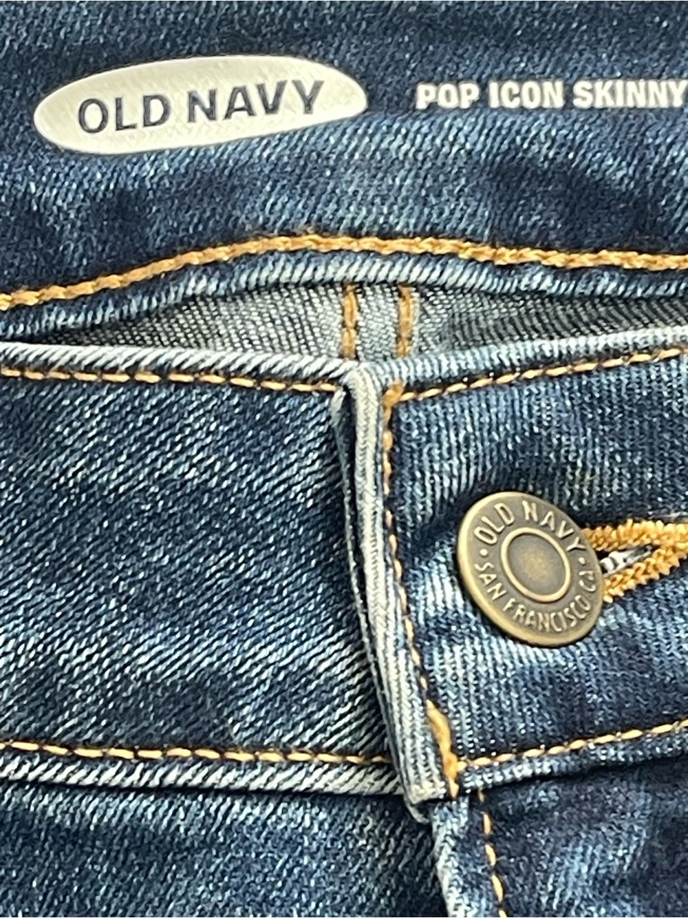Old Navy Pop Icon Skinny Jeans Distressed Stretch Size 12 Short - Picture 8 of 13